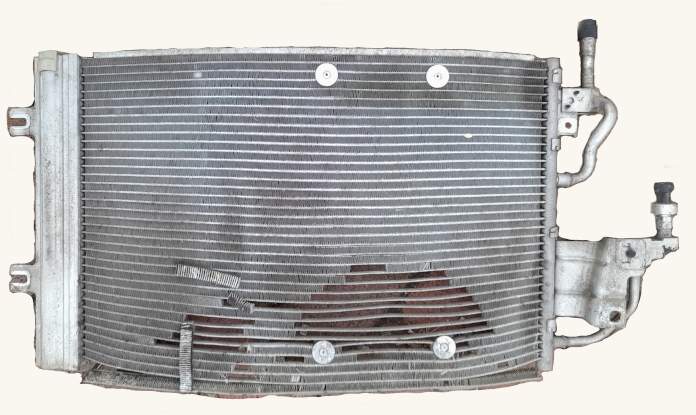 corroded car aircon condenser